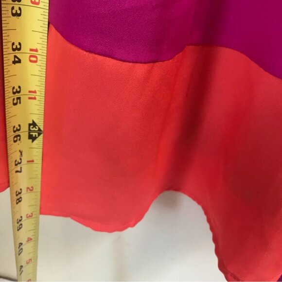 MERONA NEW Sleeveless A-Line Color Block Dress Dress Elastic Waist Crew Button L - Picture 15 of 16